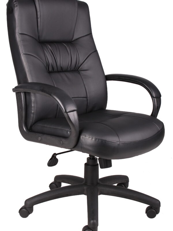 Boss Office Products Black Executive Leather High Back Chair