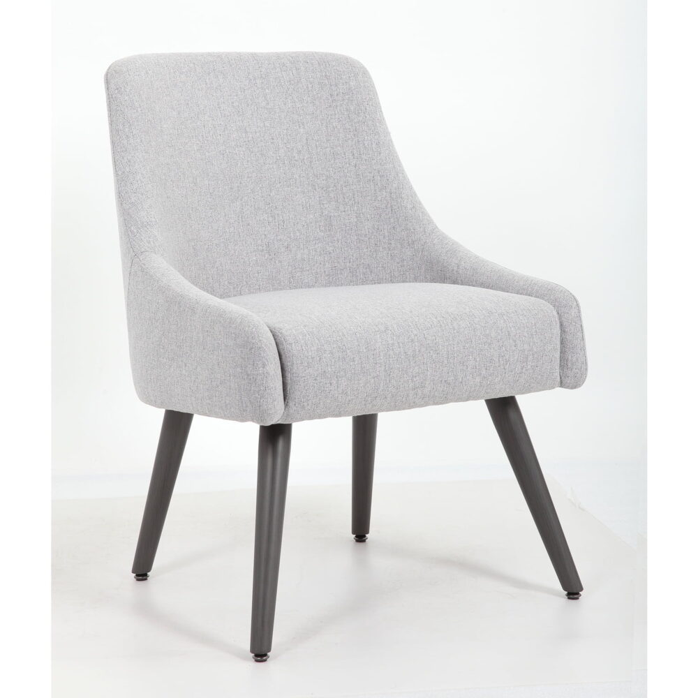 Boss Office Products Boyle Poly-Linen Weave Guest Chair with Metal Legs, Grey