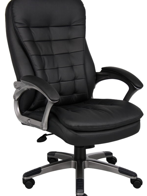 Boss Office Products Executive High Back Pillow Top Office Chair in Black