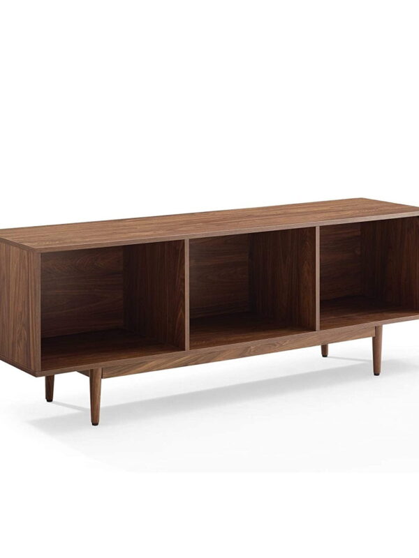 Crosley Adjustable Furniture Television Stand, Wood Walnut, 22.25" x 60" x 15.75", 48.84 lbs