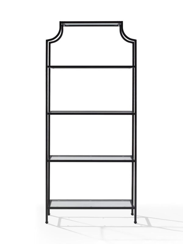 Crosley Furniture Aimee Bookshelf with Glass Shelves, Bookcase Storage