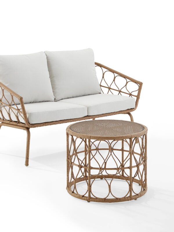 Crosley Furniture Juniper 2-piece Wicker Outdoor Conversation Set in Natural