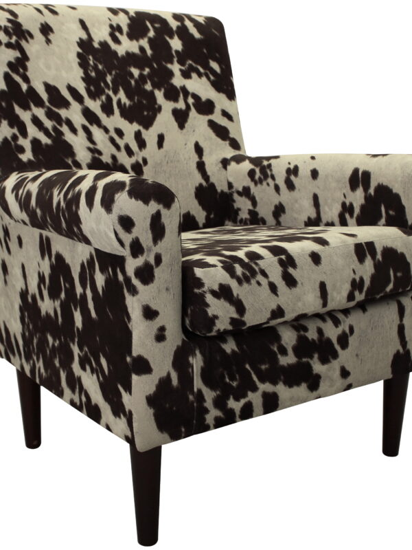 Fox Hill Ellis Rolled Arm Lounge Chair, Brown Cowhide