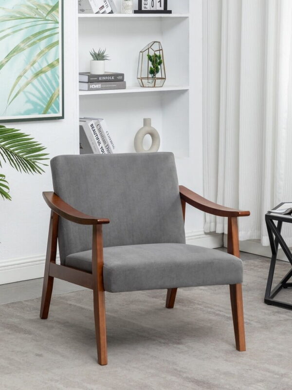 US Pride Furniture Gopal 27.2" Wide Velvet Accent Chair, Grey