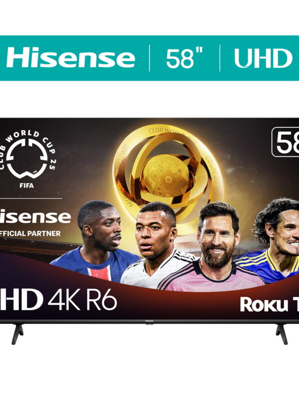 Hisense 58" Class 4K UHD LED LCD Roku Smart TV HDR R6 Series 58R6E3