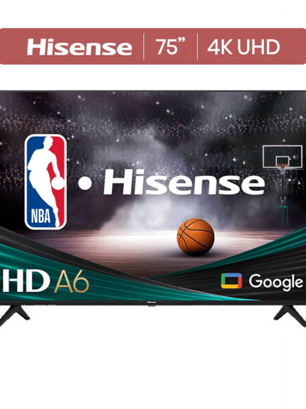 Hisense 75-Inch Class A6 Series Dolby Vision HDR 4K UHD Google Smart TV (75A6H)