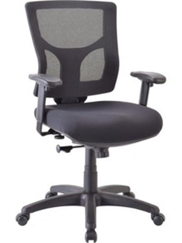 Lorell® Conjure Mid-Back Fabric Task Chair, Black