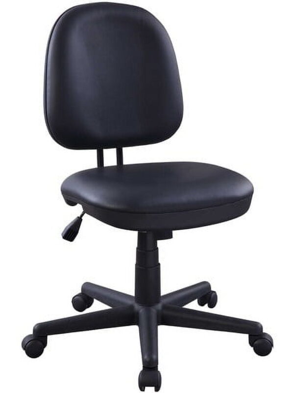 Lorell, Vinyl Task Chair, 1 Each, Black