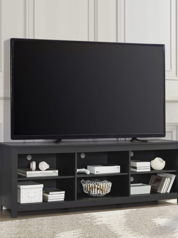 Mainstays Adjustable Shelf TV Stand for TVs up to 70", Black Finish