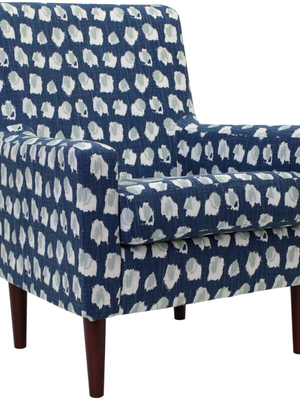 Mainstays Kinley Lounge Arm Chair, Blue Polyester Fabric