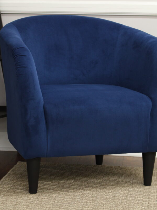 Mainstays Microfiber Tub Accent Chair, Blue