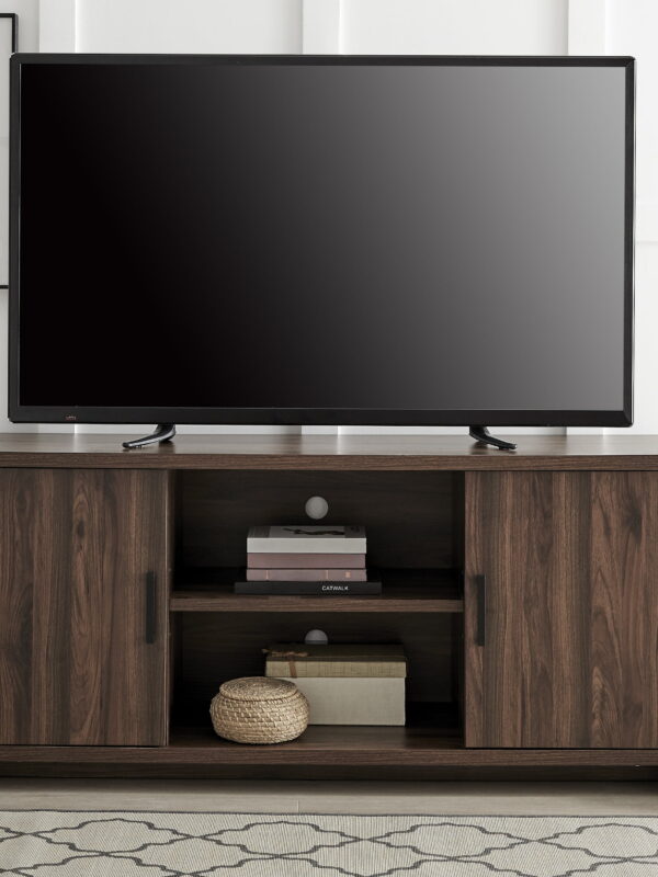 Mainstays TV Stand for TVs up to 65", Canyon Walnut