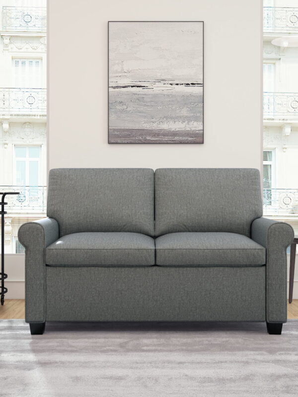 Mainstays Tatum Twin Sleeper 56.25" Loveseat, Dark Gray