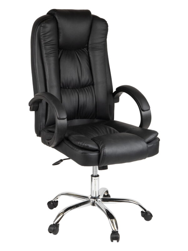 Mind Reader Executive Office Chair with Headrest, Height Adjustable, Desk Chair, Office, 23"L x 25"W x 45-49"H