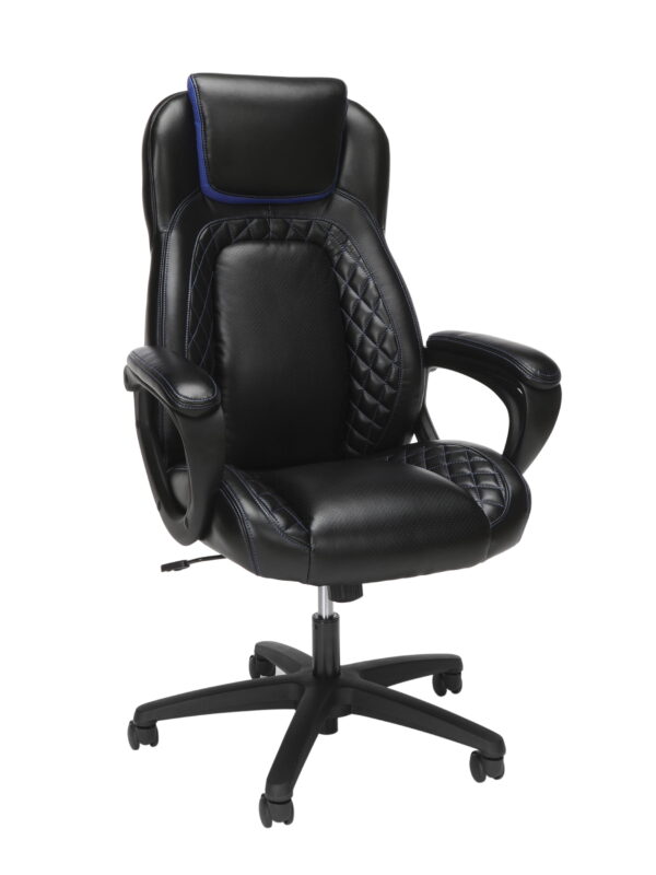 OFM High Back & Lumbar Support Swivel Gaming Chair, Black