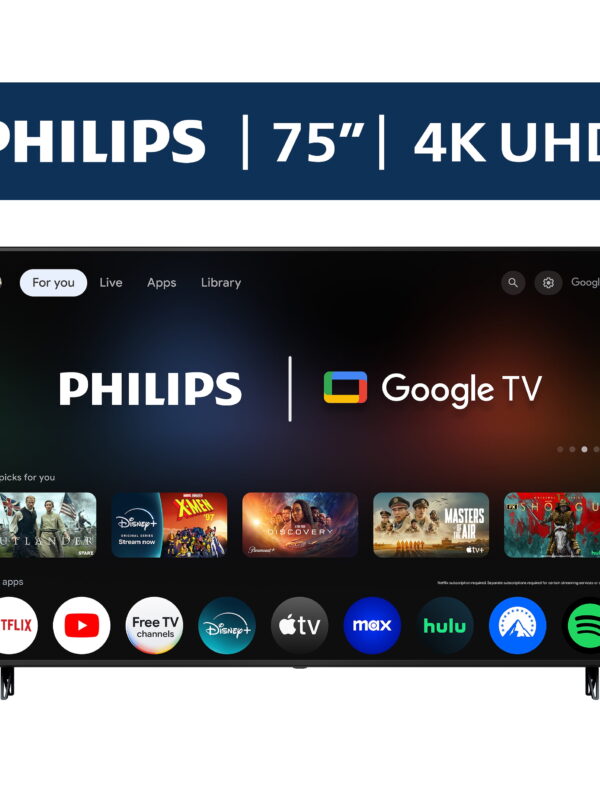 Philips 75" Class 4K Ultra HD (2160p) Google Smart LED TV (75PUL7552/F7) (New)