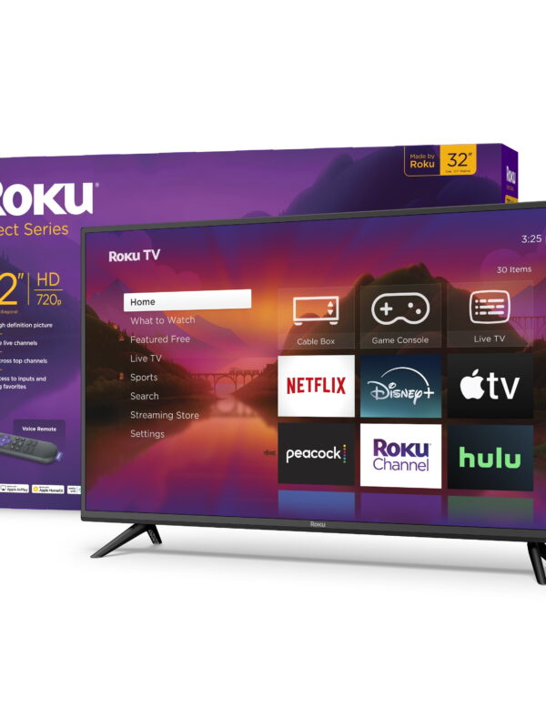 Roku 32-Inch Select Series 720p HD Smart Roku TV with Roku Voice Remote, Bright Picture, Customizable Home Screen