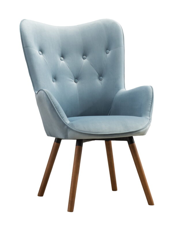 Roundhill Furniture Doarnin Wingback Chair, Blue