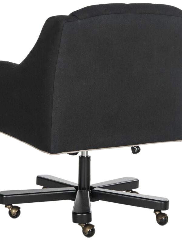 Safavieh  Salazar Adjustable Swivel Black/ Taupe Desk Chair - 25.4" x 26.8" x 35.2"