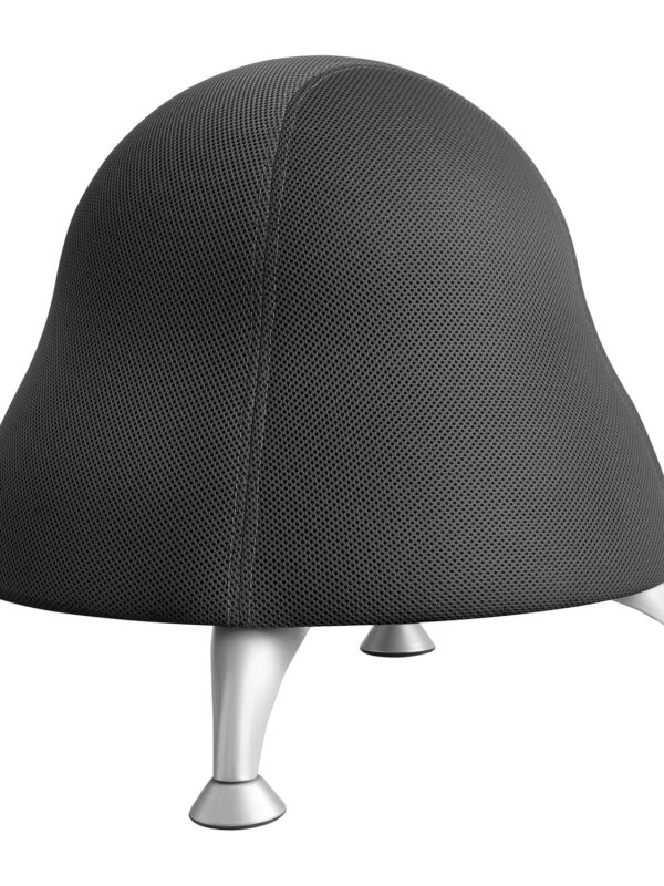 Safco Active Low Profile Vinyl Upholstered Ball Chair in Black