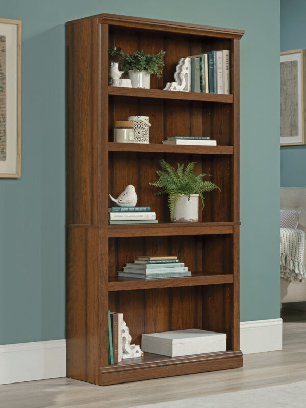 Sauder Select 5 Shelf Bookcase, Washington Cherry Finish