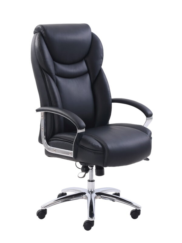 Serta Big & Tall Office Chair, Bonded Leather, Black