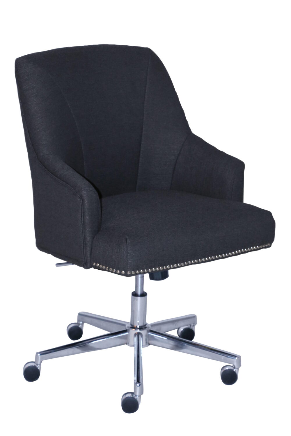 Serta Style Leighton Home Office Chair, Blue Twill Fabric