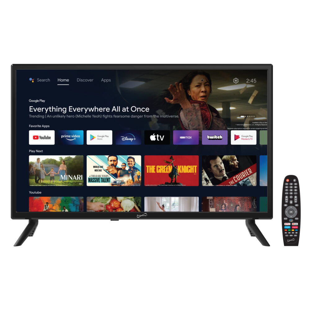 Supersonic 24-In. 1366 x 768 LED Smart Android HDTV, AC/DC Compatible, SC-2450GTV , SC-2450GTV