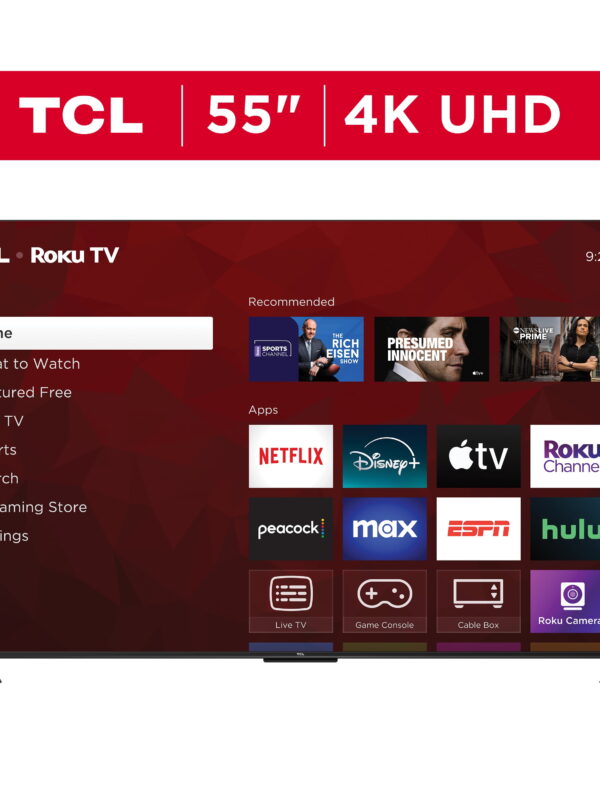 TCL 55” Class S4 (55S451) 4K UHD HDR Smart TV with Roku TV