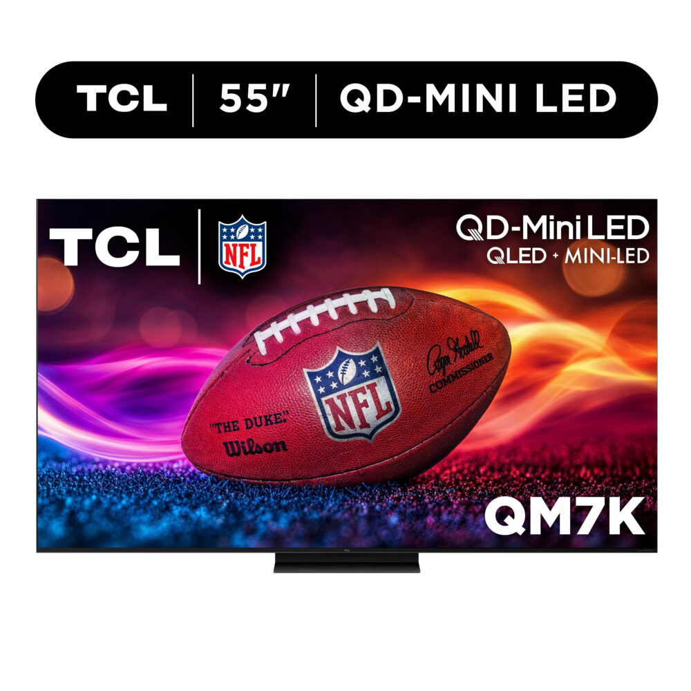 TCL 55" Q Series 4K UHD HDR QD-Mini LED Smart TV with Google TV – 55QM7K