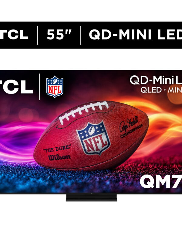 TCL 55" Q Series 4K UHD HDR QD-Mini LED Smart TV with Google TV – 55QM7K