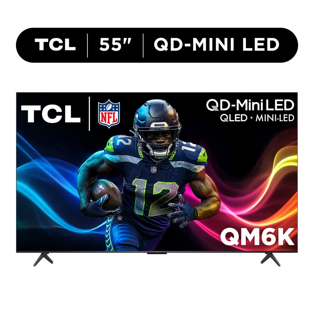 TCL 55" QM6K Series QD-Mini LED QLED 4K UHD Smart TV with Google TV (NEW 2025) 55QM6K