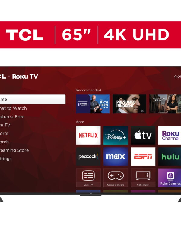 TCL 65” Class S4 (65S451) 4K UHD HDR Smart TV with Roku TV