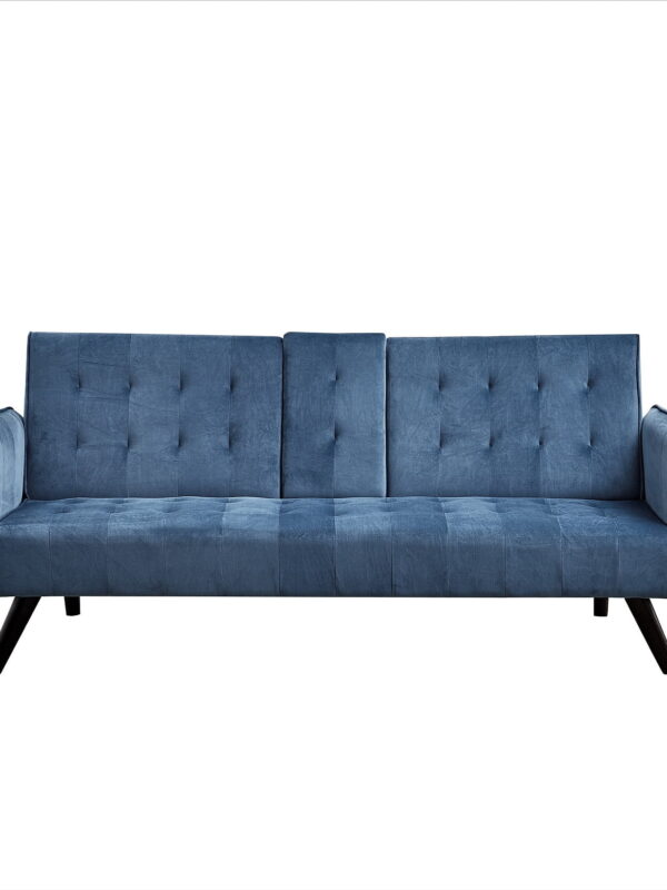 US Pride Furniture Beniamino 78'' Velvet Square Arm Sleeper, Twin Size