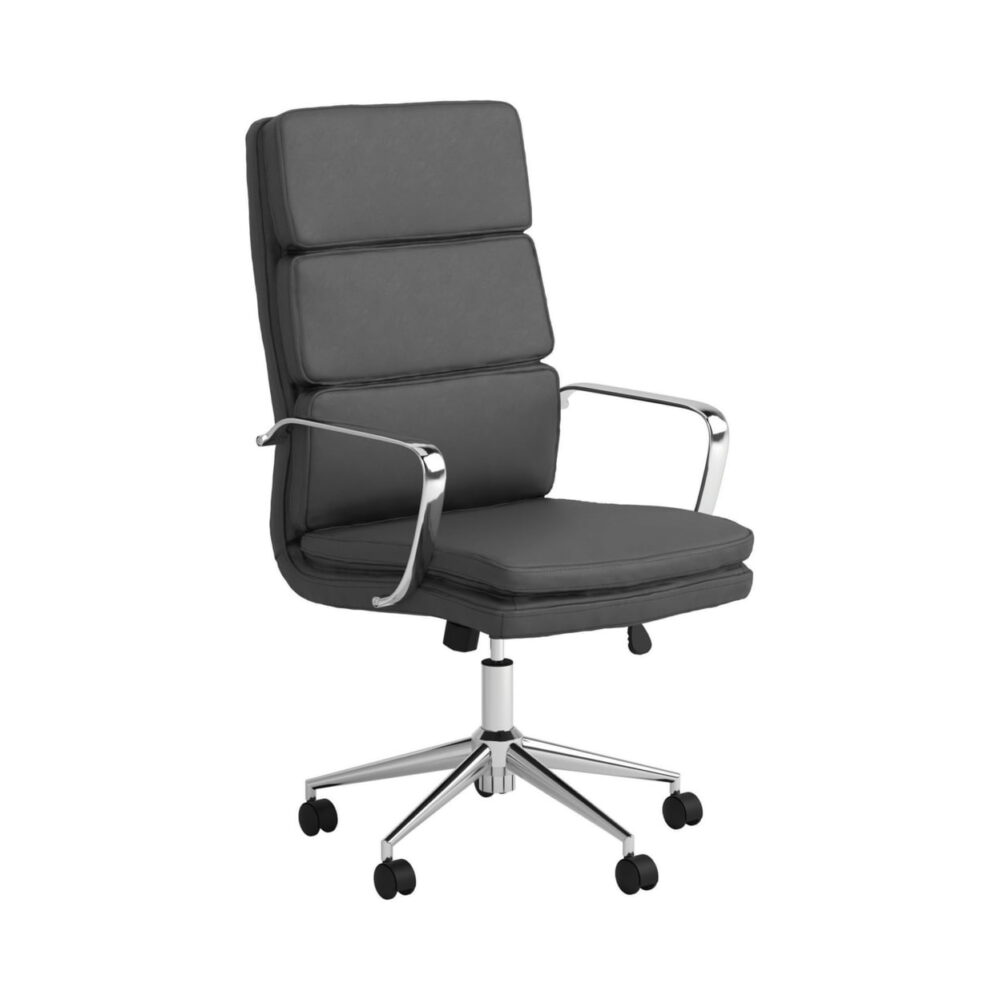 Ximena High Back Upholstered Office Chair Grey