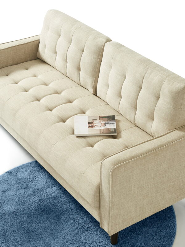 Zinus Benton 75" Upholstered Sofa Couch, Beige