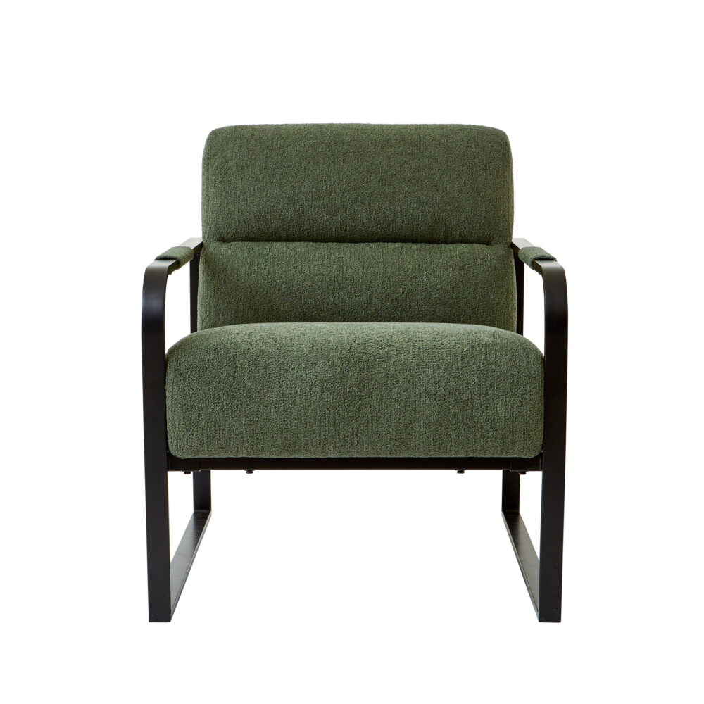 Better Homes & Gardens Wyatt Accent Chair, Olive Green Bouclé - Image 5