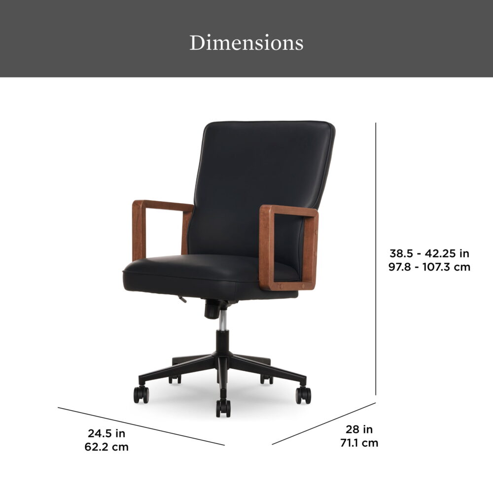 Better Homes & Gardens Ezra Office Chair, Black - Image 4