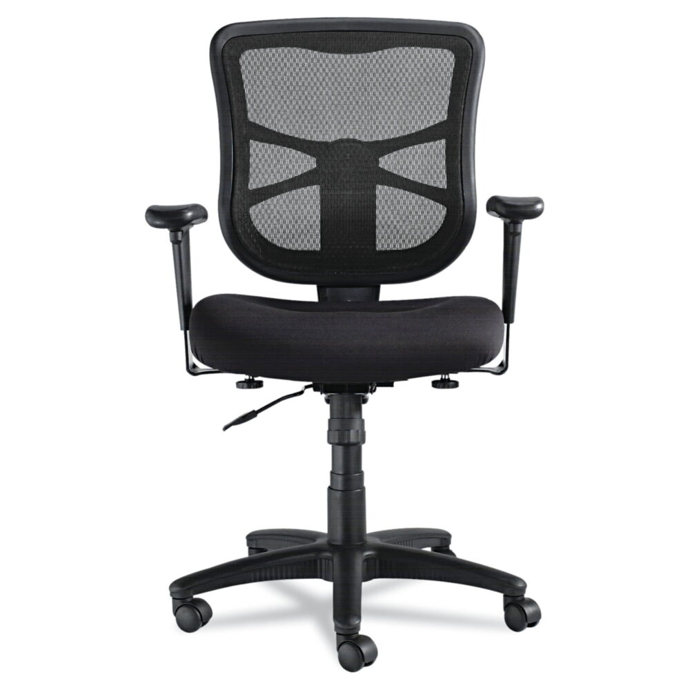 Alera Elusion Series 275 lb. Mid-Back Mesh Task Office Chair - Black - Image 2