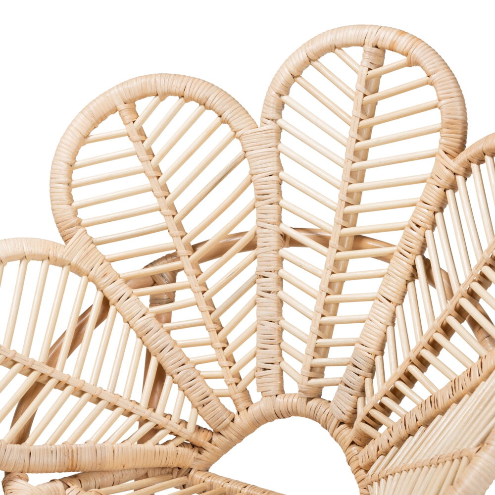 bali & pari Bianca Rattan BOHO Flower Chair, Natural Brown - Image 6