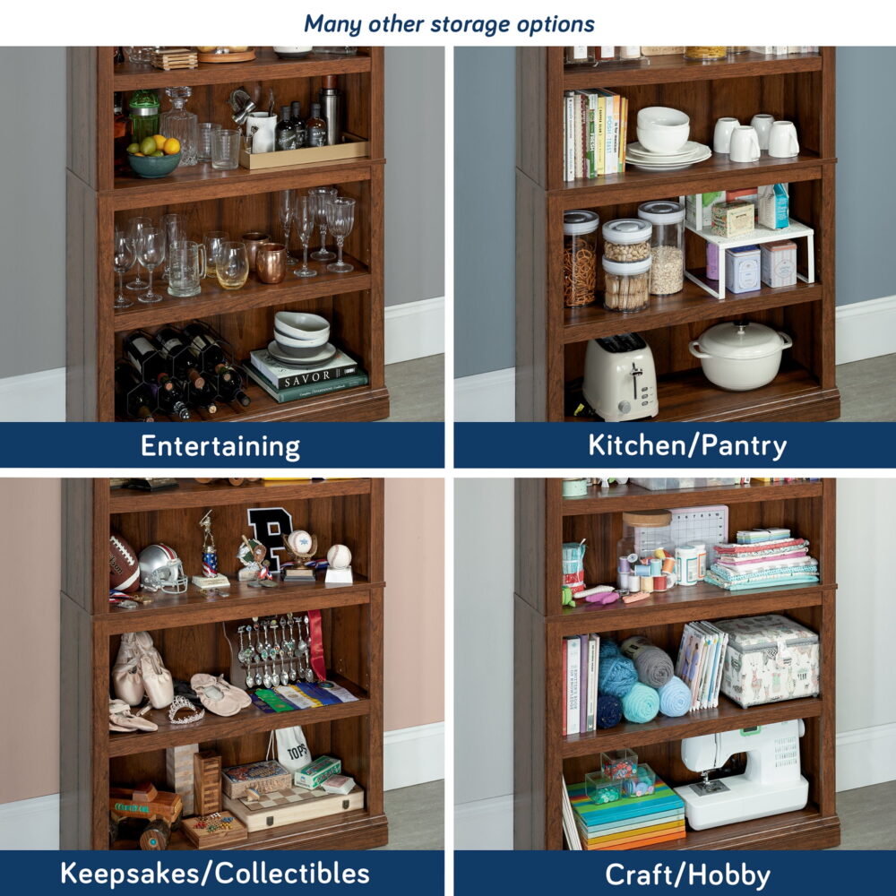 Sauder Select 5 Shelf Bookcase, Washington Cherry Finish - Image 7