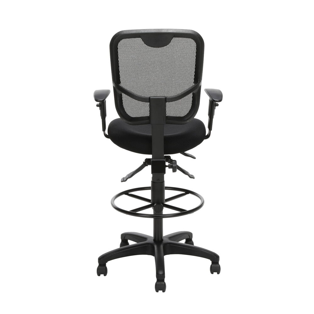 OFM Comfort Series Ergonomic Mesh Swivel Task Chair with Arms and Drafting Kit, Mid Back, in Black (130-AA3-DK-A05) - Image 3