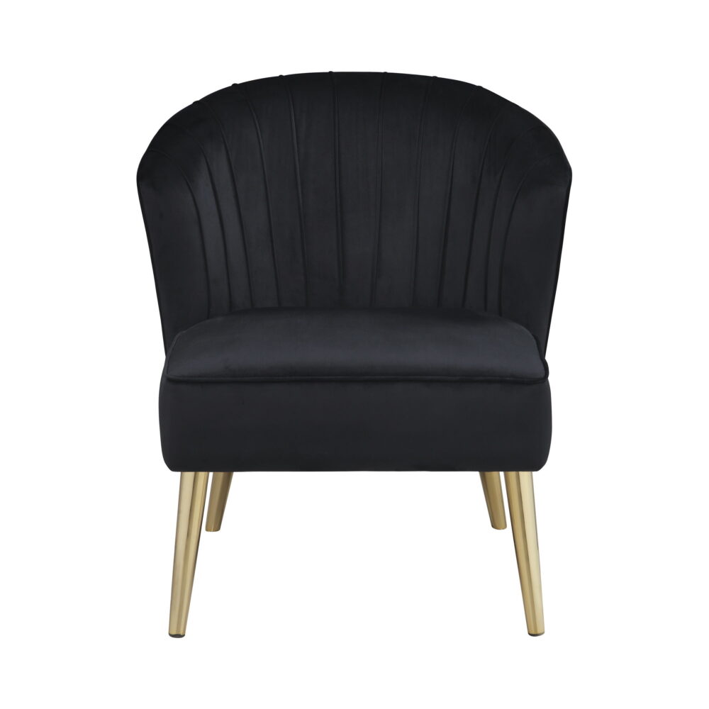 Upholstered Accent Chair with Casters Beige - Image 4