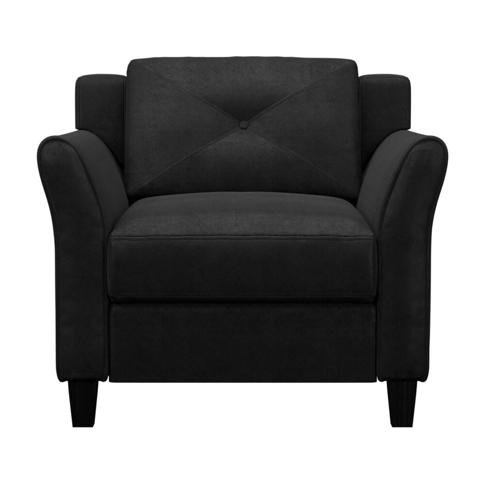Lifestyle Solutions Taryn Club Chair, Black Fabric - Image 3