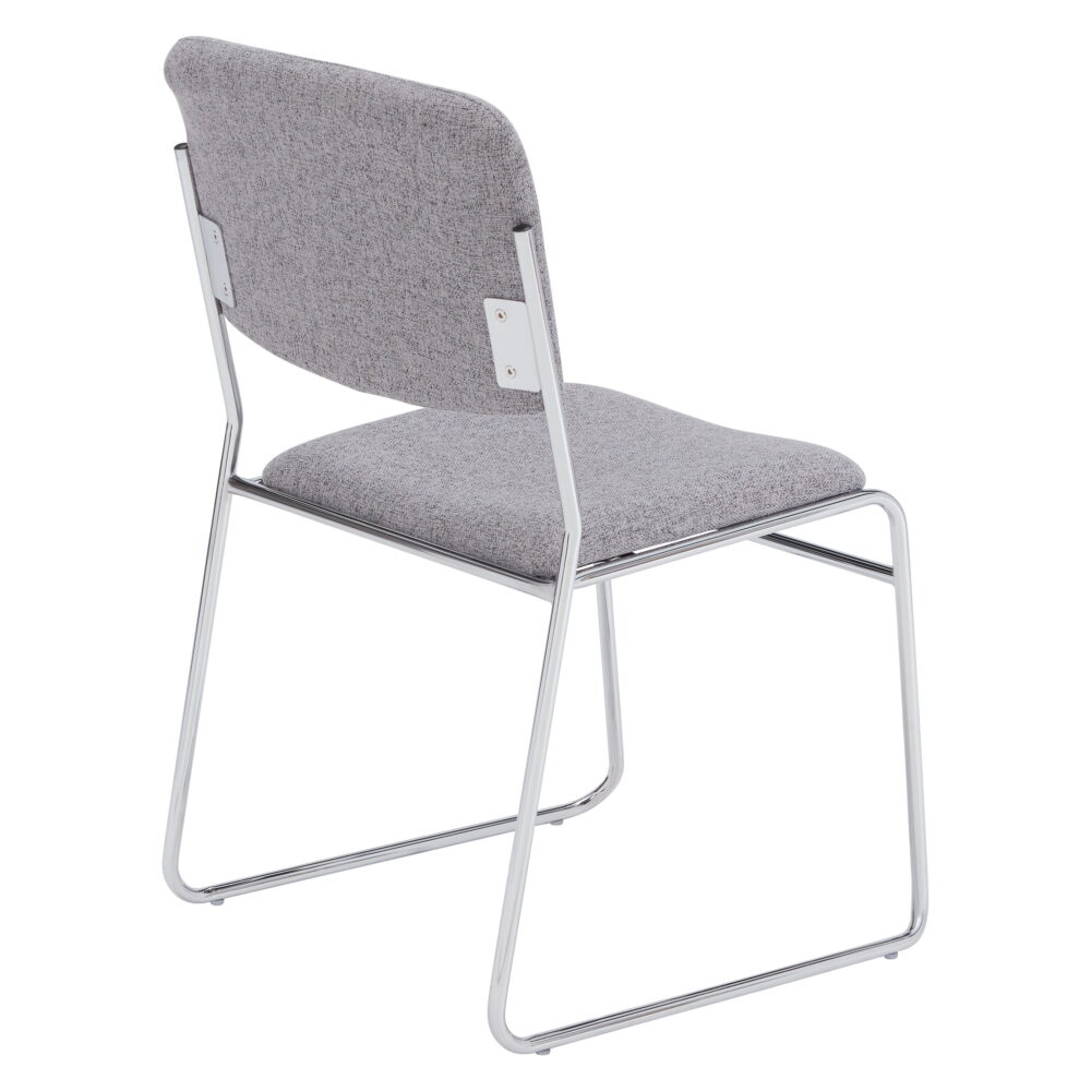 (4 Pack) NPS 8600 Series Fabric Padded Signature Stack Chair, Classic Gray - Image 2