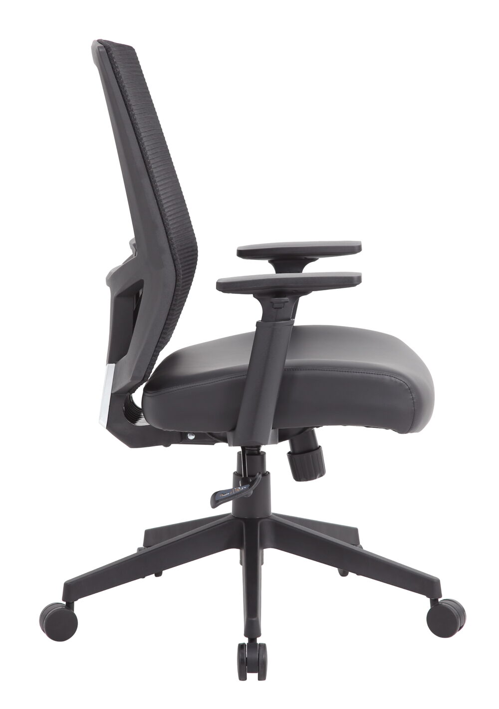 Boss Office Products Mesh Back Vinyl Task Chair with Synchro-Tilt, Black - Image 6