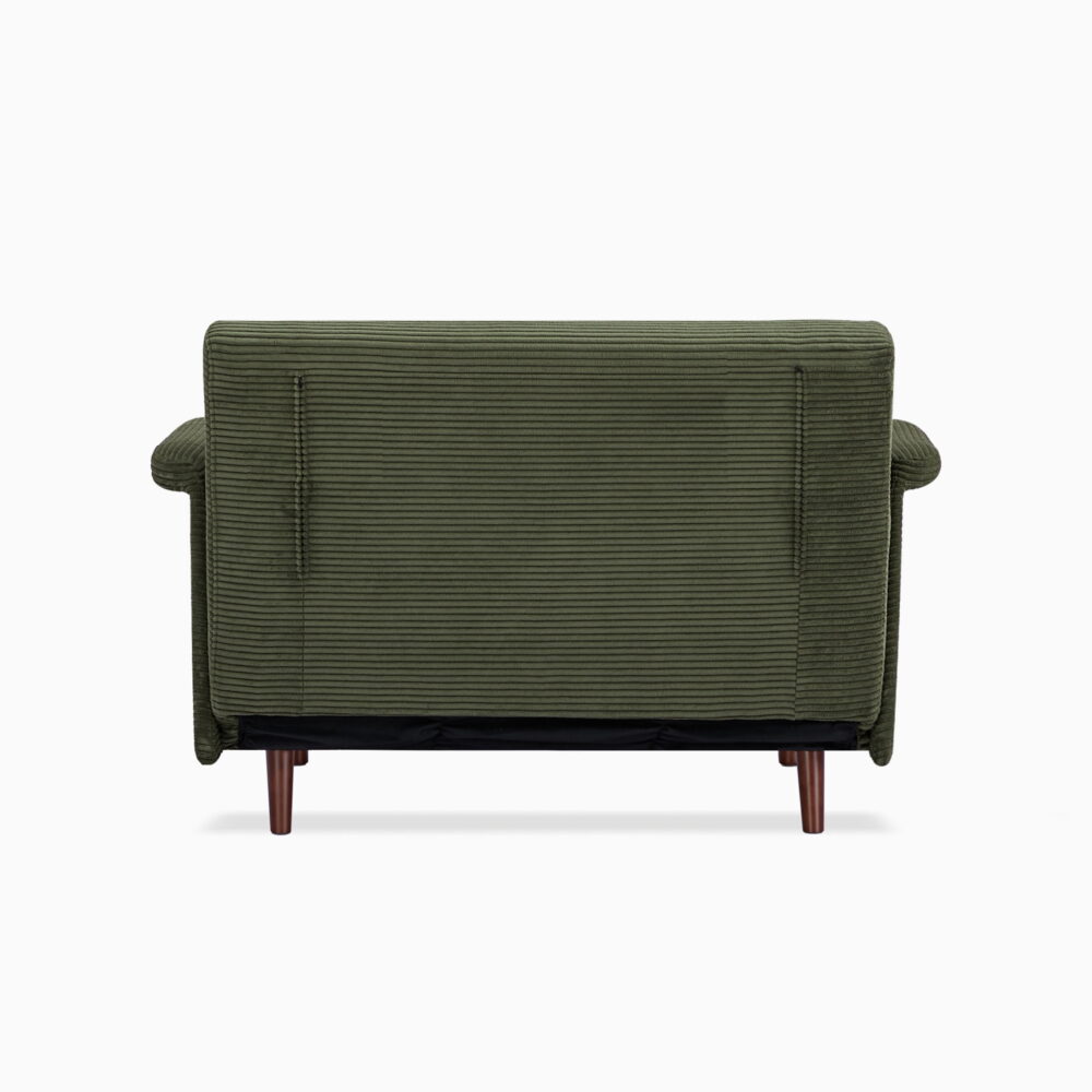 Artdeco Home Boston Convertible Futon Chair Darck Olive Green, Velvet Medium Pillows Included, Multi-Position 6 in Sofa, Futon Chair - Image 5