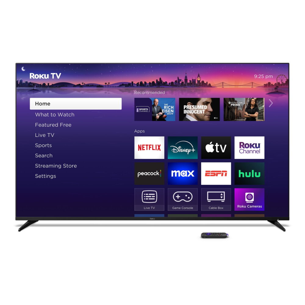 Roku Smart TV 2025 – 55-Inch Pro Series, 4K QLED Mini-LED – Roku TV with Backlit Voice Remote Pro - Image 6