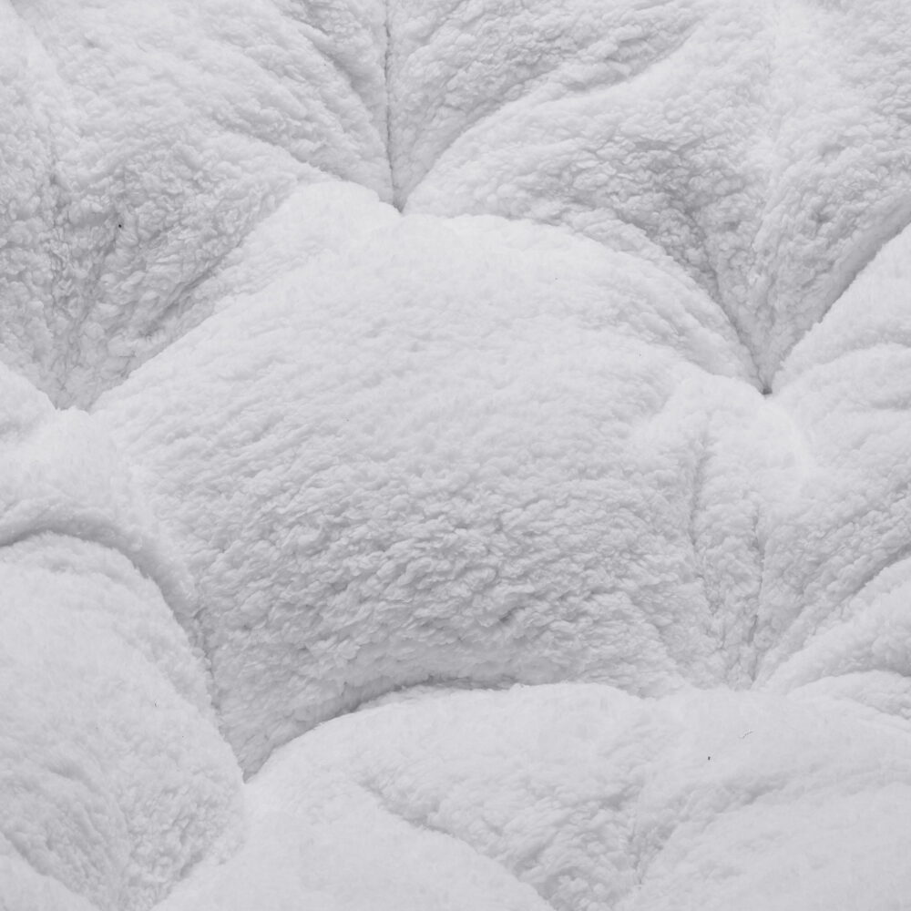 Better Homes & Gardens Papasan Accent Chair, White Sherpa - Image 3