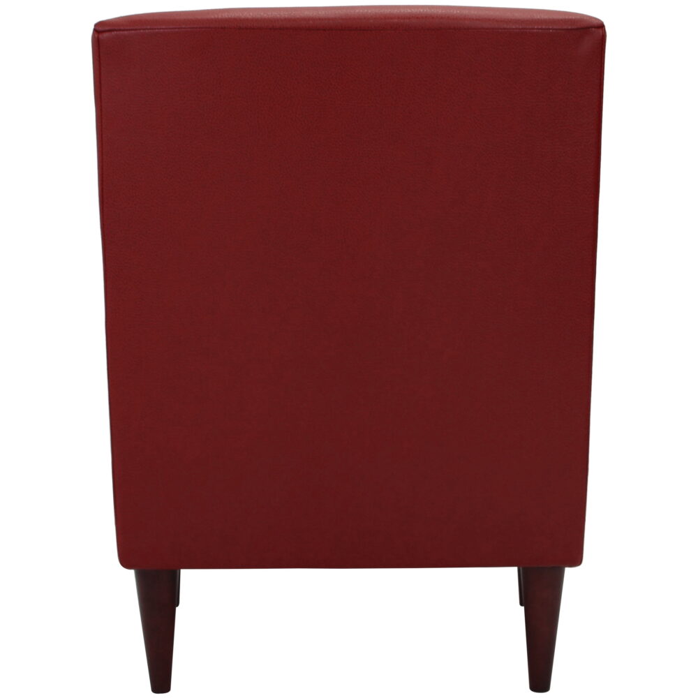 Fox Hill Trading Emma Arm Chair, Red Faux Leather - Image 3